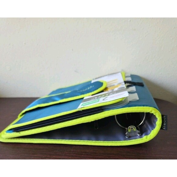 Mead Five Star 2" Binder 580 Sheet Capacity Exterior 5 tab Expanding File Green - Picture 5 of 9